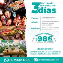 Promoción experiencia 3 días Jardín Brissas